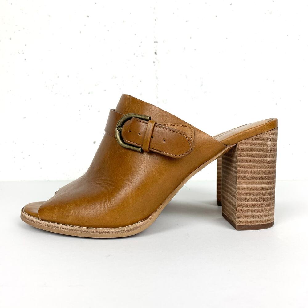 Madewell The Riley Convertible Slingback Mules English Saddle Brown Size 7.5